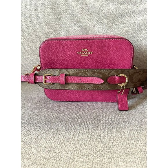 Coach Bags New Coach C8375 Mini Camera Bag With Signature Coated